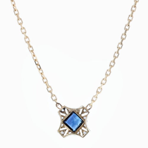 Collier Collier ancien saphir diamants 58 Facettes 22-311