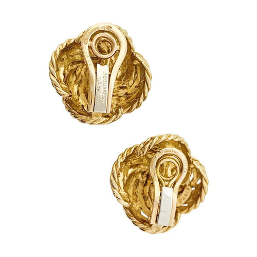 Boucles d'oreilles Boucles d'oreilles vintage Boucheron en or jaune. 58 Facettes 31360