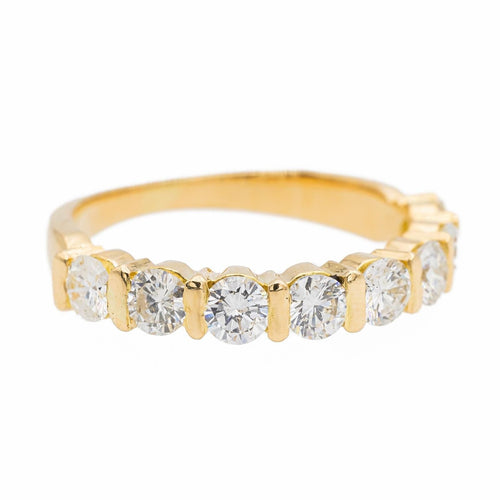 Bague 52 Bague Demi alliance Or jaune Diamant 58 Facettes 2686812CN