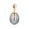 Pendentif Pendentif perle de tahiti grise en poire 58 Facettes 22-424A