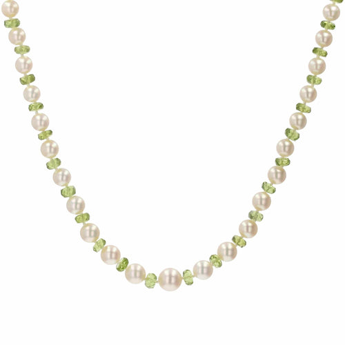 Collier Collier de perles de culture et de perles de péridot 58 Facettes 23-334