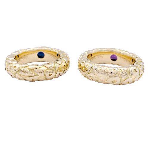 Bague 48 Bagues Chaumet ,"Carrosse", or jaune, saphirs de couleurs. 58 Facettes 33283