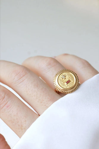 Bague AUGIS  - Bague d'amour vintage 58 Facettes