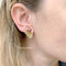Boucles d'oreilles Boucles d'oreilles vintage, "Feuilles", or rose, diamants, rubis. 58 Facettes 32319