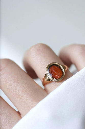 Bague Bague intaille Cupidon cornaline 58 Facettes