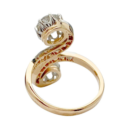 Bague 54 Bague ancienne "Toi & Moi". 58 Facettes 32027