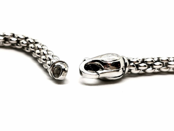 Collier Fope Collier Maille pop-corn  Or blanc 58 Facettes 1696420CN
