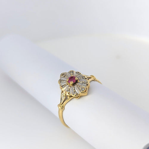 Bague Bague Art déco 2 ors diamants et rubis 58 Facettes 25022