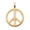 Pendentif Pendentif Peace & Love Or jaune 58 Facettes 2133834CN