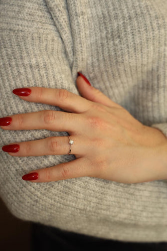 Bague 53 Bague Solitaire Or blanc Diamant 58 Facettes 1916612CN