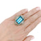 Bague 52 Bague cocktail aigue-marine et diamants. 58 Facettes 31425