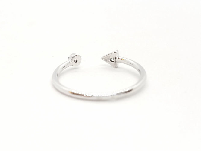 Bague 56 Bague Toi et Moi Or blanc Diamant 58 Facettes 579289RV