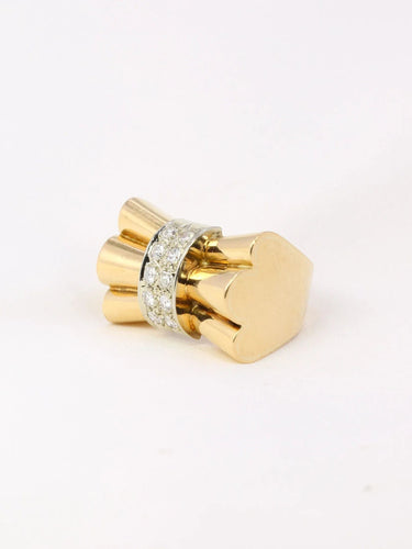 Bague Bague nœud Art Déco diamants 58 Facettes J10
