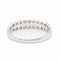 Bague 55 Bague Demi alliance Or blanc Diamant 58 Facettes 2092894CN