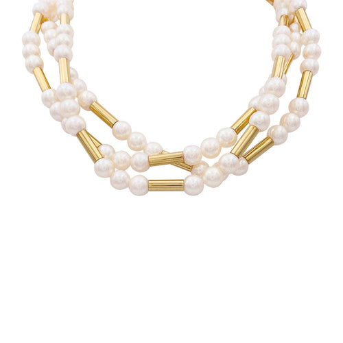 Collier Collier Poiray, "Fuseau", or jaune, perles. 58 Facettes 32884