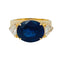 Bague 57 Bague A.Reza en or jaune saphir 6,71 carats et diamants. 58 Facettes 31547