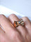 Bague Bague Tank Noeud or rose et diamants 58 Facettes