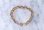 Bracelet Bracelet or jaune maille forçat alternée 58 Facettes