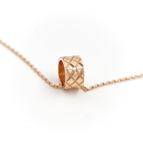 Collier Collier Or rose Diamant 58 Facettes 1680614CN