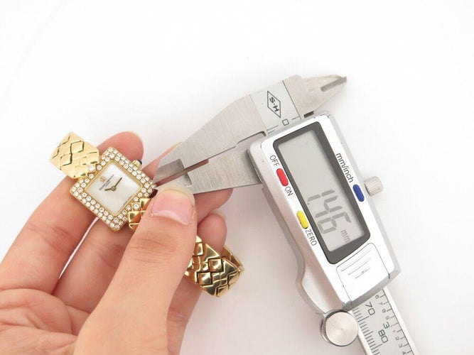 Montre vintage montre baume & mercier carre mv035065 or jaune 18k diamants quartz 58 Facettes 254179