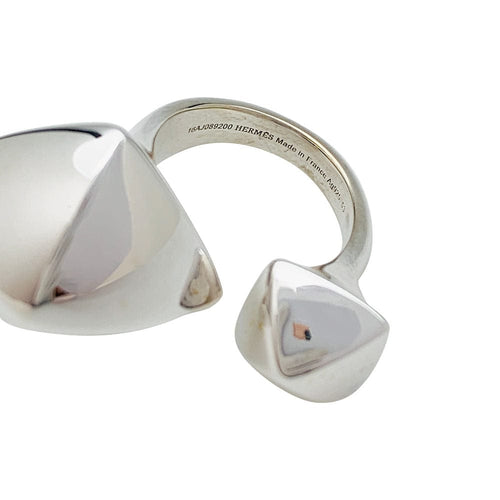 Bague 53 Bague Hermès, "Collier de Chien Rock", argent. 58 Facettes 31780