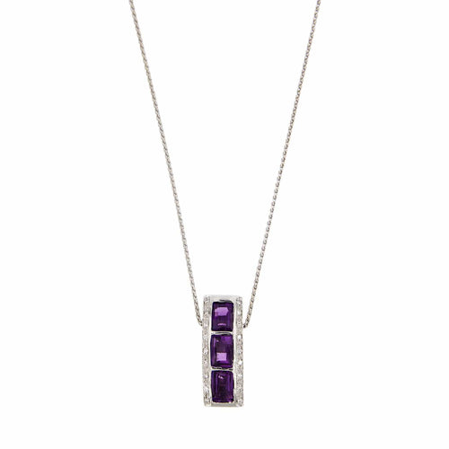Collier Collier améthystes diamants 58 Facettes 23302