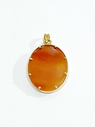 Pendentif Pendentif or rose et Camée coquillage 58 Facettes 3184/1