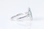 Bague Bague style Art Déco Emeraudes Diamants 58 Facettes 1