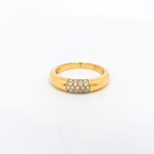 Bague Bague Jonc or jaune et diamants 58 Facettes 27306