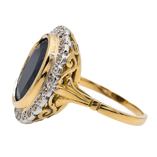 Bague 54 Bague Pompadour Or jaune Saphir 58 Facettes 2669500CN