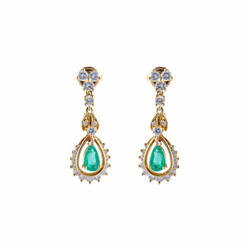 Boucles d'oreilles Or Jaune BOUCLES D’OREILLES DORMEUSES OR & TOURMALINE 58 Facettes BO/220029 RIV