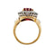 Bague 49 Bague Pompadour or jaune et platine, rubis Birman, diamants. 58 Facettes 30770