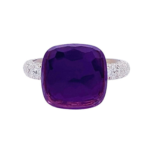 Bague 51 Bague Pomellato, "Nudo", améthyste, diamants, deux ors. 58 Facettes 33420