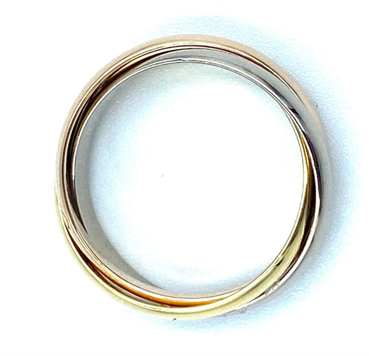 Bague Cartier. Collection Trinity, alliance 3 ors PM 58 Facettes