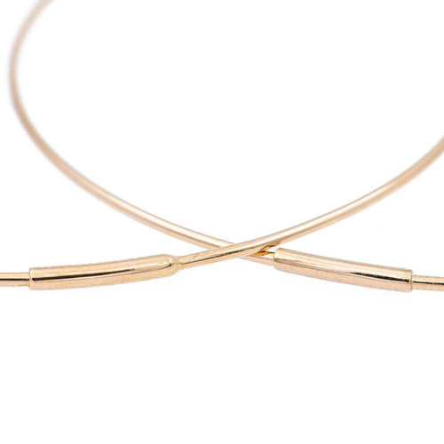 Boucles d'oreilles Ginette NY Boucles d'oreilles Créoles Jumbo Circle Hoops Or rose 58 Facettes 2322881CN