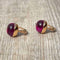 Boucles d'oreilles Dormeuses en or rose, tourmalines roses 58 Facettes 123