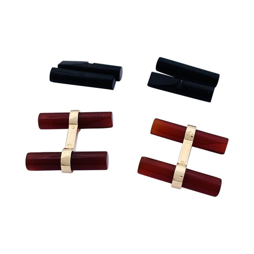 Boutons de manchette Boutons de manchette Cartier or jaune, bâtonnets interchangeables. 58 Facettes 33104