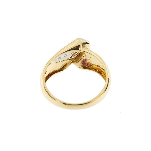 Bague 56 Bague bicolore diamants 58 Facettes 32713
