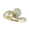 Bague 52 Amour historique : une bague Toi et Moi de 1900 58 Facettes 24029-0360