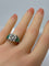 Bague 52 Bague Art Déco Platine, Diamant 1,55cts et Emeraudes 58 Facettes