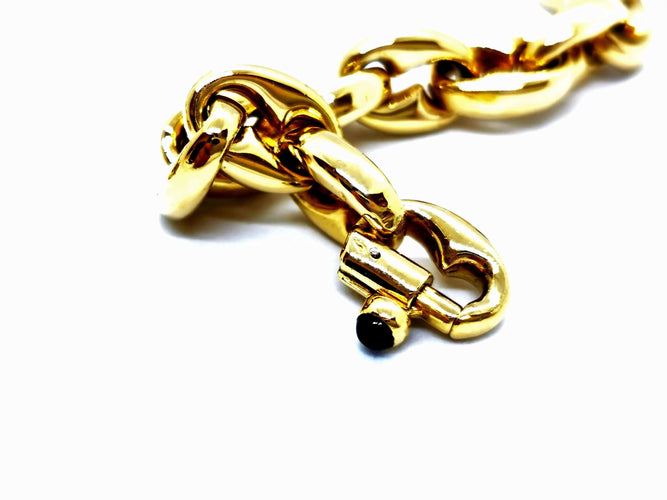 Collier Collier Grain de café Or jaune Saphir 58 Facettes 990281CD