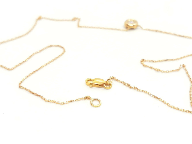 Collier Collier Or rose Diamant 58 Facettes 579103RV