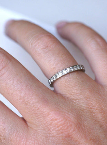 Bague Alliance Américaine Art Déco diamants 58 Facettes