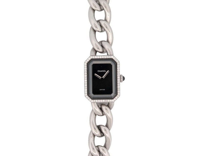 Montre vintage montre CHANEL premiere chaine gourmette gm diamant quartz 58 Facettes 253634