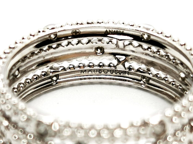 Bague 54 Mauboussin Bague Le premier jour Or blanc Diamant 58 Facettes 1242230CN