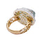 Bague 52 Bague Pomellato, "Tango", or rose, diamants bruns, diamants, prasiolite. 58 Facettes 32831