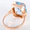 Bague Bague or jaune Topaze bleue rectangulaire 58 Facettes