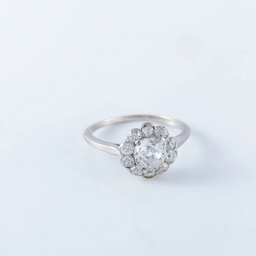Bague 53 Bague Art déco platine et diamants 58 Facettes