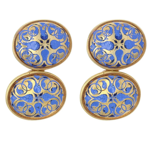 Boutons de manchette Boutons de manchette anciens or et émail 58 Facettes 15-248