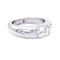 Bague 64 Bague jonc sertie d'une diamant taille émeraude. 58 Facettes 32553